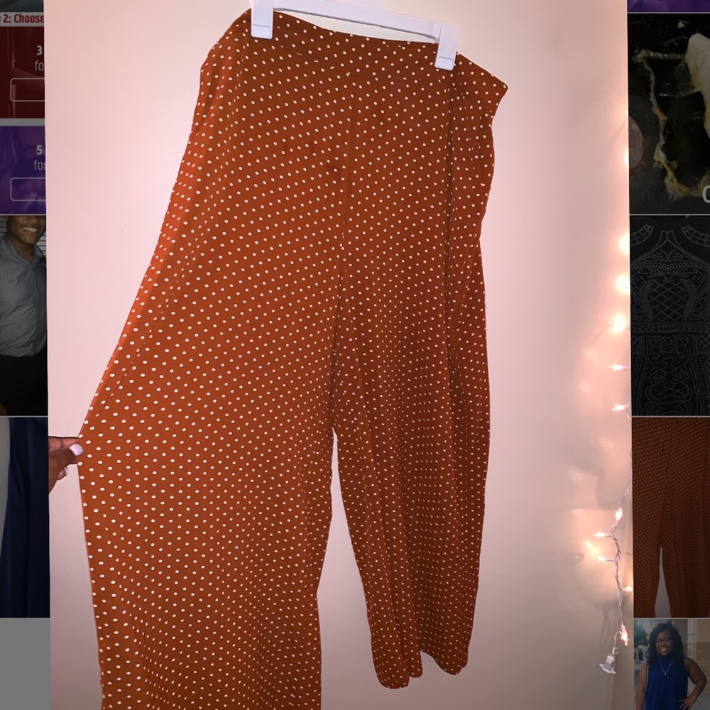 Brown flowy pants